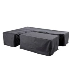 Calabasas Large Corner Casual Dining Set Weatherproof Cover - 2-Piece Grey Protective Set