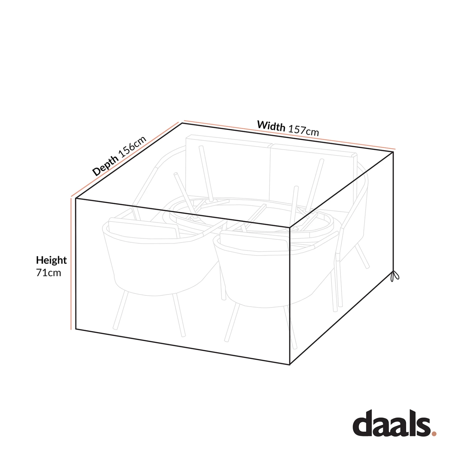 Cover For Montebello 4-Seater Outdoor Rope And Aluminium Sofa Set With Coffee Table 3 Cover For Montebello 4-Seater Outdoor Rope And Aluminium Sofa Set With Coffee Table - Image 3