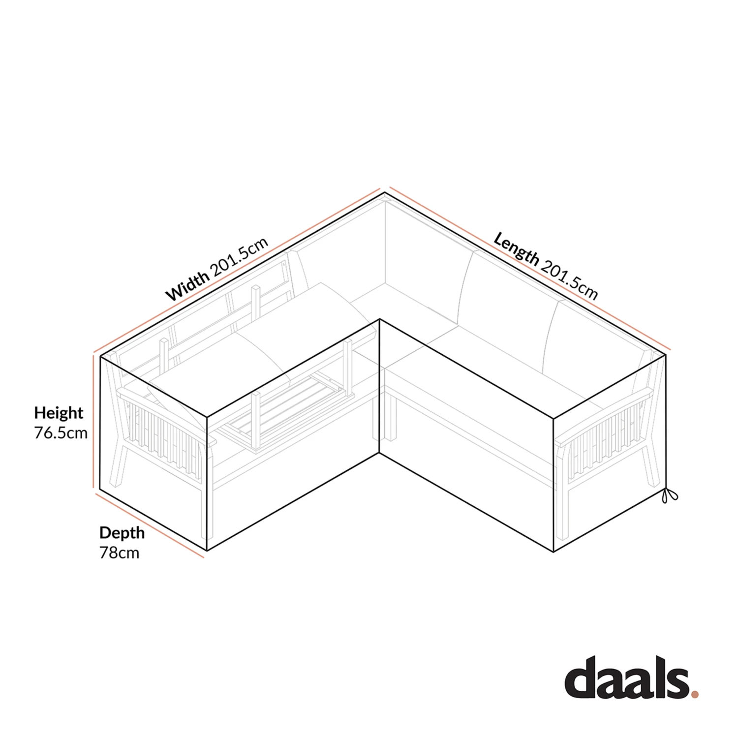 Cover For Earlswood Aluminium Corner Sofa Set With Coffee Table 3 Cover For Earlswood Aluminium Corner Sofa Set With Coffee Table - Image 3