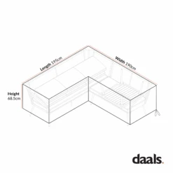 Cover For Cliveden Outdoor Aluminium Washed Wood Effect And Rattan Corner Sofa Set With Coffee Table 5 Cover For Cliveden Outdoor Aluminium Washed Wood Effect And Rattan Corner Sofa Set With Coffee Table -Daals Store OD COVER 1070 CHART