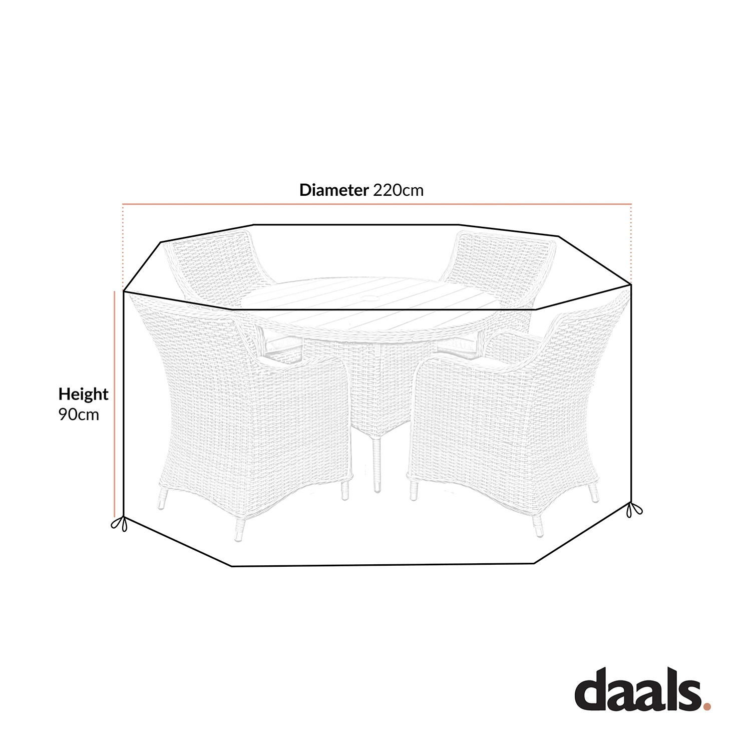 Hampshire 4-Seater Rattan Dining Set Weatherproof Cover β Black Heavy-Duty PVC-Lined Furniture Protector 4 Hampshire 4-Seater Rattan Dining Set Weatherproof Cover β Black Heavy-Duty PVC-Lined Furniture Protector - Image 4