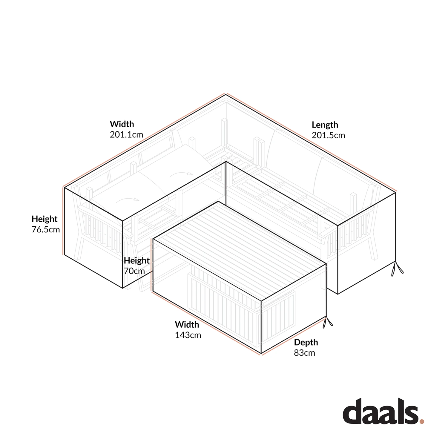 Cover For Earlswood Aluminium Washed Wood Effect Large Corner Sofa Set With Rising Table 2 Cover For Earlswood Aluminium Washed Wood Effect Large Corner Sofa Set With Rising Table - Image 2