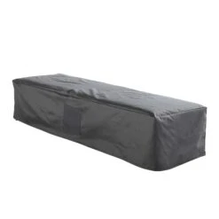 Albany Aluminium Sun Lounger Waterproof Cover - Black Heavy-Duty PVC Lined Protection with Air Vents