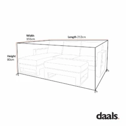 Montrose Aluminium Outdoor Sofa Set with Chaise Protective Cover β Heavy Duty Weatherproof Black 9 Montrose Aluminium Outdoor Sofa Set with Chaise Protective Cover β Heavy Duty Weatherproof Black -Daals Store OD COVER 2016 CHART