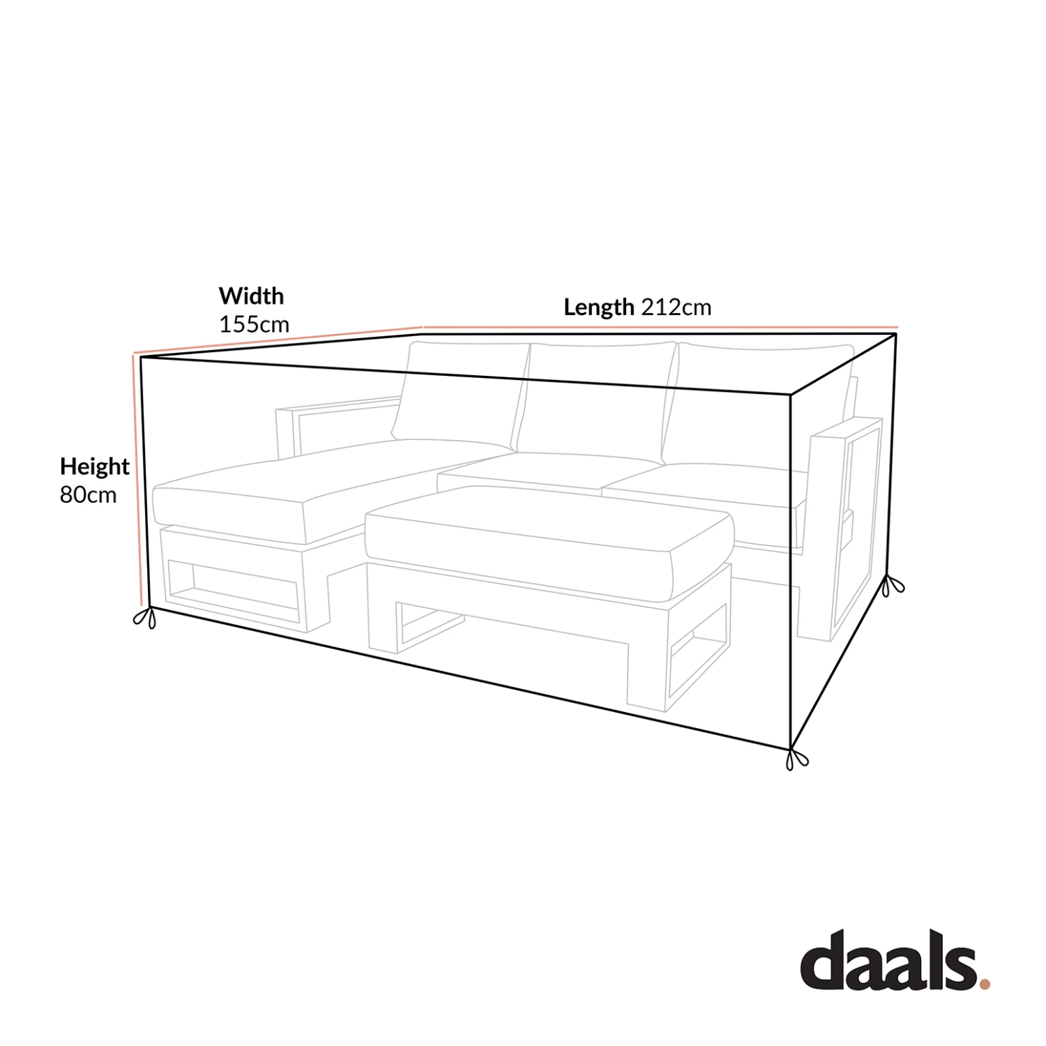Montrose Aluminium Outdoor Sofa Set with Chaise Protective Cover β Heavy Duty Weatherproof Black 4 Montrose Aluminium Outdoor Sofa Set with Chaise Protective Cover β Heavy Duty Weatherproof Black - Image 4