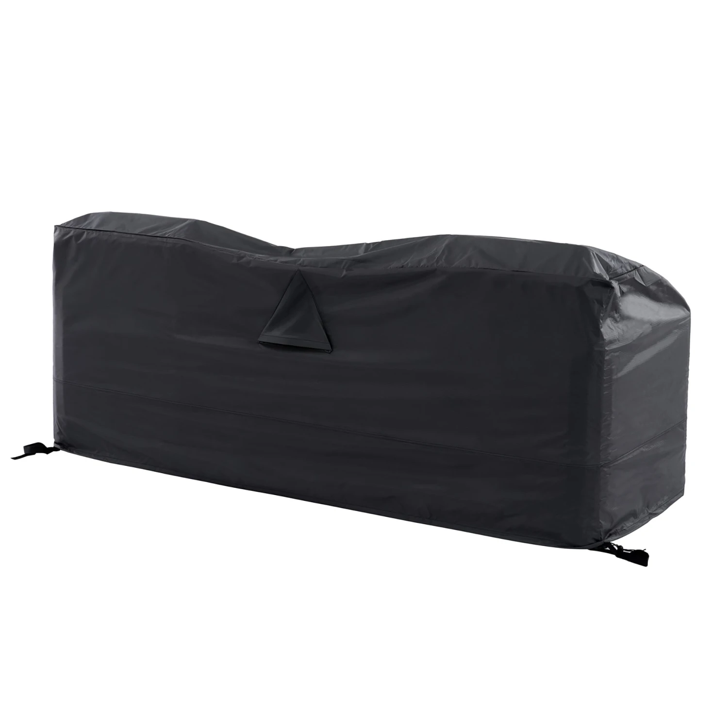 Bellagio Round Wicker Bistro Set Protective Cover - Heavy-Duty Black Furniture Cover with Air Vents 1 Bellagio Round Wicker Bistro Set Protective Cover - Heavy-Duty Black Furniture Cover with Air Vents