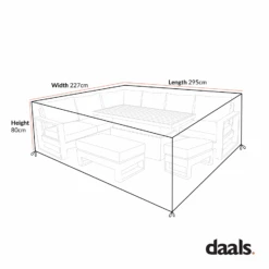 Cover For Montrose Aluminium Large Corner Casual Dining Set With Rising Table -Daals Store OD COVER 2080 CHART