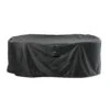 Willowbrook Black Oval Furniture Cover – 6-Seater Lattice Weave Rattan Dining Set Protector