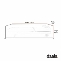 Montrose Sun Lounger Protective Cover - Black Waterproof PVC Lined Furniture Cover 8 Montrose Sun Lounger Protective Cover - Black Waterproof PVC Lined Furniture Cover -Daals Store OD COVER 4236 CHART