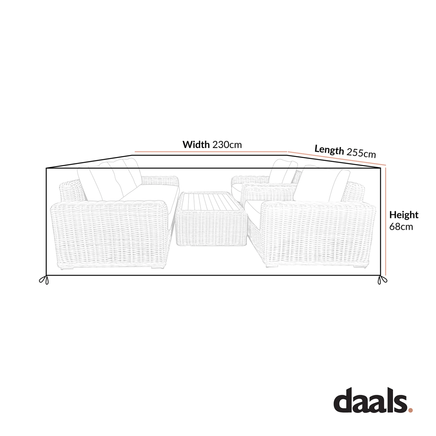 Bellagio Round Wicker Sofa Set Heavy-Duty Weatherproof Cover β Black Protective Furniture Wrap 4 Bellagio Round Wicker Sofa Set Heavy-Duty Weatherproof Cover β Black Protective Furniture Wrap - Image 4