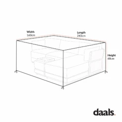 Cover For Pedra Rope And Aluminium Outdoor Chaise Sofa Set 8 Cover For Pedra Rope And Aluminium Outdoor Chaise Sofa Set -Daals Store OD COVER 4967 CHART