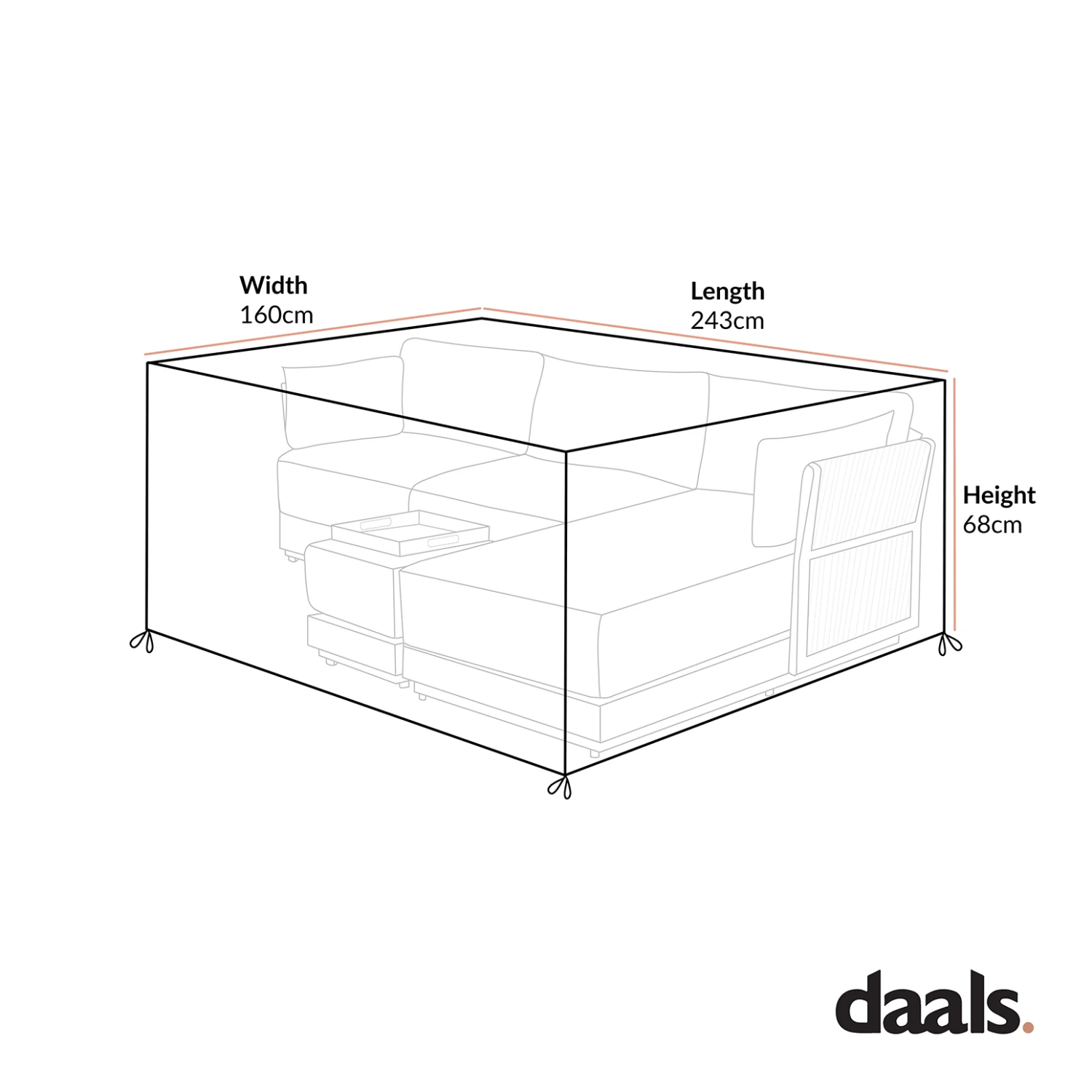 Cover For Pedra Rope And Aluminium Outdoor Chaise Sofa Set 4 Cover For Pedra Rope And Aluminium Outdoor Chaise Sofa Set - Image 4