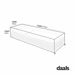 Cover For Bellagio Round Wicker Sun Lounger -Daals Store OD COVER 5045 CHART