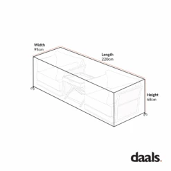 Pedra Rope and Aluminium Outdoor Bistro Set Furniture Cover β Black Heavy-Duty Weatherproof Protection 8 Pedra Rope and Aluminium Outdoor Bistro Set Furniture Cover β Black Heavy-Duty Weatherproof Protection -Daals Store OD COVER 5050 CHART