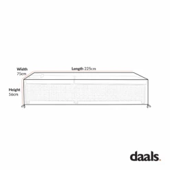 Hampshire Round Wicker Rattan Sun Lounger Cover Black - Waterproof PVC Lined Protective Garden Furniture Cover 8 Hampshire Round Wicker Rattan Sun Lounger Cover Black - Waterproof PVC Lined Protective Garden Furniture Cover -Daals Store OD COVER 580 CHART