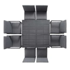 Albany 9-Piece Aluminium Outdoor Cube Dining Set in Grey - Modern 8-Seater Weatherproof Garden Furniture 20 Albany 9-Piece Aluminium Outdoor Cube Dining Set in Grey - Modern 8-Seater Weatherproof Garden Furniture -Daals Store OD DINE 1024 GREY WB3