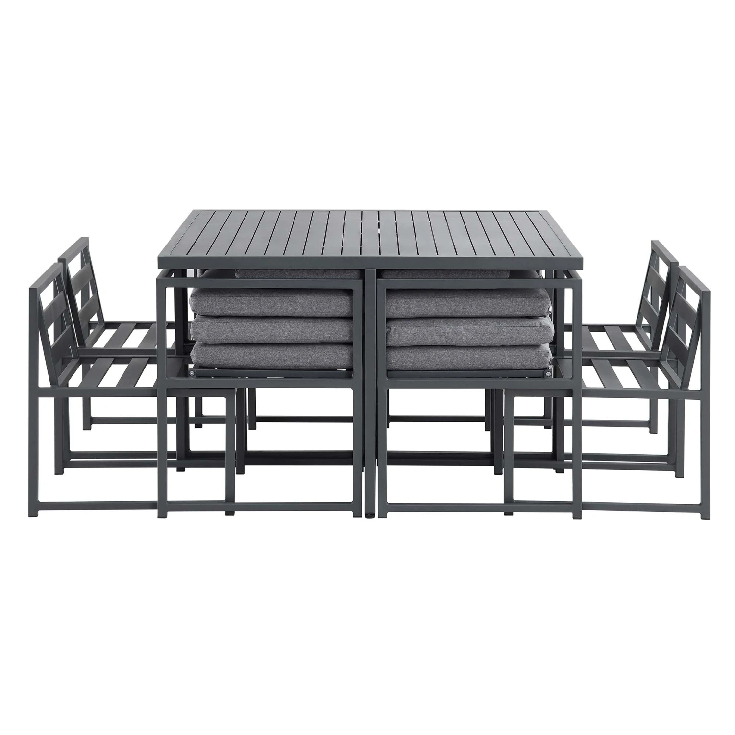 Albany 9-Piece Aluminium Outdoor Cube Dining Set in Grey - Modern 8-Seater Weatherproof Garden Furniture 9 Albany 9-Piece Aluminium Outdoor Cube Dining Set in Grey - Modern 8-Seater Weatherproof Garden Furniture - Image 9