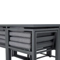 Albany 9-Piece Aluminium Outdoor Cube Dining Set in Grey - Modern 8-Seater Weatherproof Garden Furniture 25 Albany 9-Piece Aluminium Outdoor Cube Dining Set in Grey - Modern 8-Seater Weatherproof Garden Furniture -Daals Store OD DINE 1024 GREY detail3