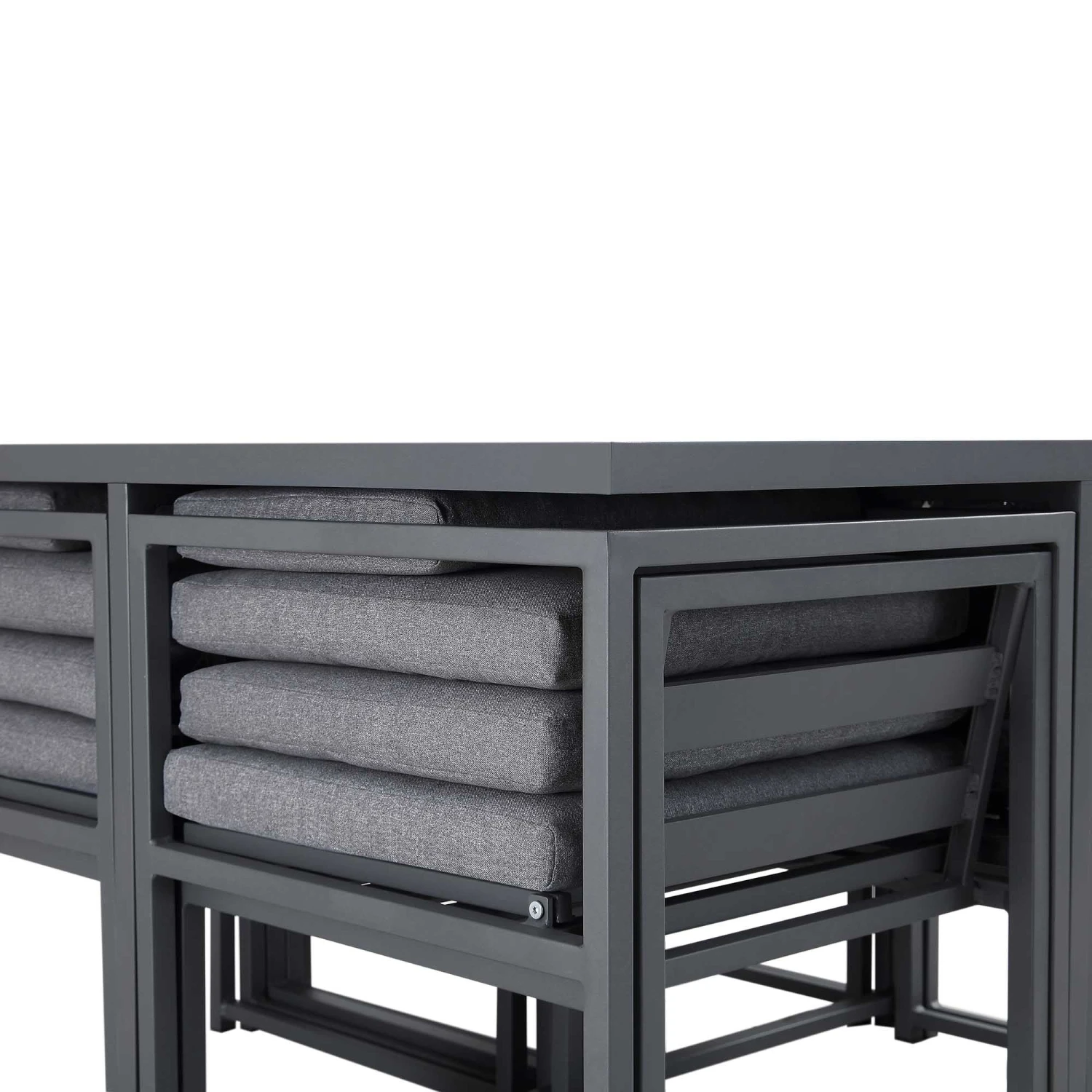 Albany 9-Piece Aluminium Outdoor Cube Dining Set in Grey - Modern 8-Seater Weatherproof Garden Furniture 12 Albany 9-Piece Aluminium Outdoor Cube Dining Set in Grey - Modern 8-Seater Weatherproof Garden Furniture - Image 12