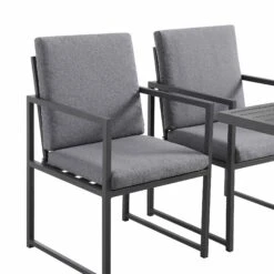 Albany 9-Piece Aluminium Outdoor Cube Dining Set in Grey - Modern 8-Seater Weatherproof Garden Furniture 26 Albany 9-Piece Aluminium Outdoor Cube Dining Set in Grey - Modern 8-Seater Weatherproof Garden Furniture -Daals Store OD DINE 1024 GREY detail4