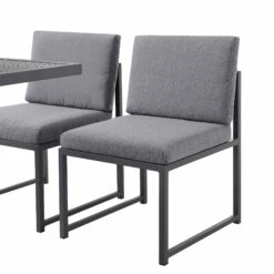 Albany 9-Piece Aluminium Outdoor Cube Dining Set in Grey - Modern 8-Seater Weatherproof Garden Furniture 27 Albany 9-Piece Aluminium Outdoor Cube Dining Set in Grey - Modern 8-Seater Weatherproof Garden Furniture -Daals Store OD DINE 1024 GREY detail5