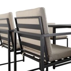 Albany Matte Black Aluminium 9-Piece Outdoor Cube Dining Set in Taupe - Space-Saving 8-Seater Garden Set -Daals Store OD DINE 1024 TAUPE detail2