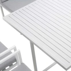 Albany Aluminium 9-Piece Outdoor Cube Dining Set, White -Daals Store OD DINE 1024 WHITE detail1