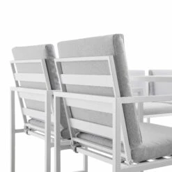 Albany Aluminium 9-Piece Outdoor Cube Dining Set, White -Daals Store OD DINE 1024 WHITE detail4