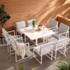 Albany Aluminium 9-Piece Outdoor Cube Dining Set, White 39 Albany Aluminium 9-Piece Outdoor Cube Dining Set, White -Daals Store OD DINE 1024 WHITE main