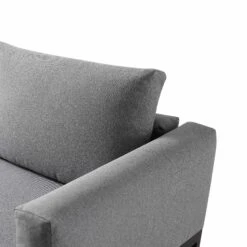 Calabasas Dark Grey & Black Aluminium Corner Dining Set – Large Outdoor Sectional with Rising Table, Bench & Footstool -Daals Store OD DINE 1027 DARKGREY detail4