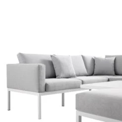 Calabasas Large Outdoor Fabric And Aluminium Corner Casual Dining Set With Rising Table, Light Grey 27 Calabasas Large Outdoor Fabric And Aluminium Corner Casual Dining Set With Rising Table, Light Grey -Daals Store OD DINE 1027 LIGHTGREY detail2