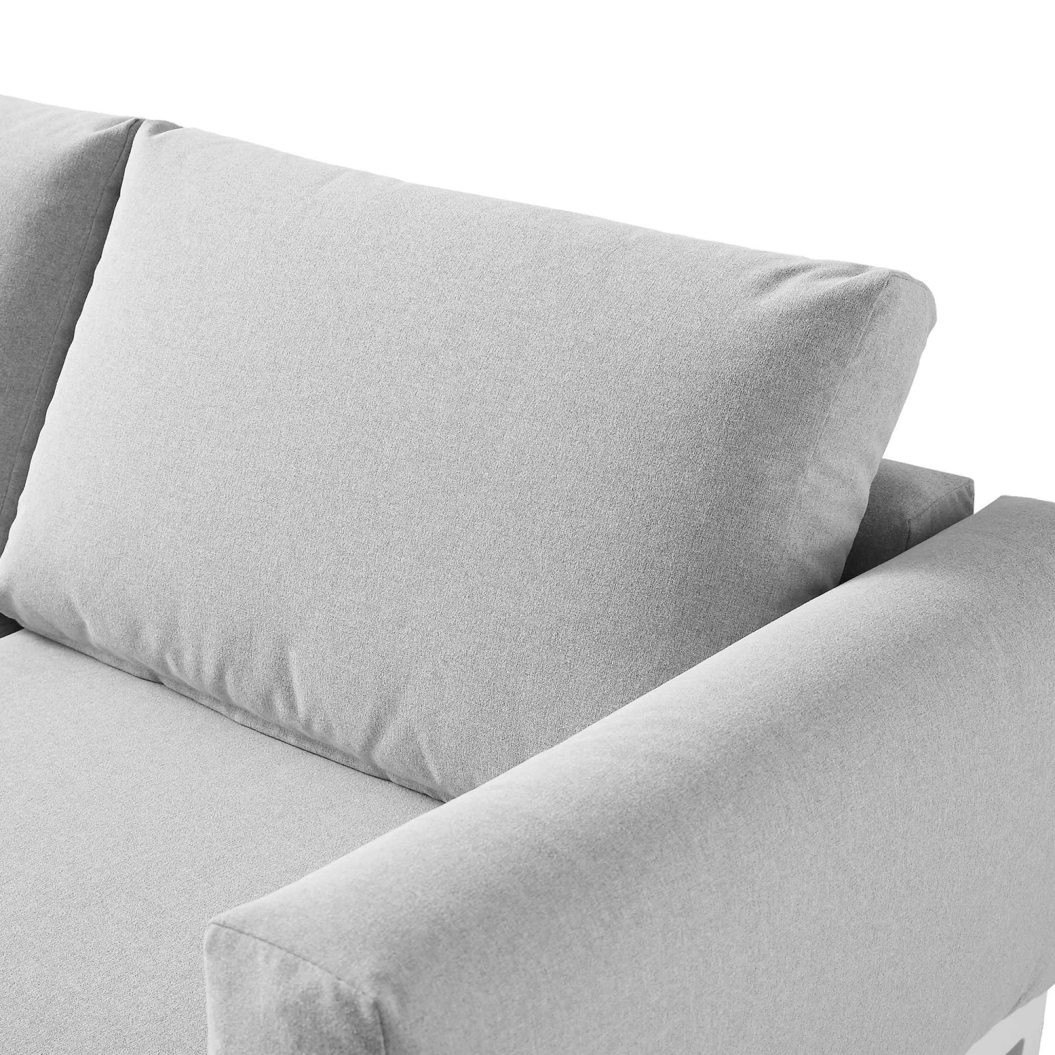 Calabasas Large Outdoor Fabric And Aluminium Corner Casual Dining Set With Rising Table, Light Grey 14 Calabasas Large Outdoor Fabric And Aluminium Corner Casual Dining Set With Rising Table, Light Grey - Image 14