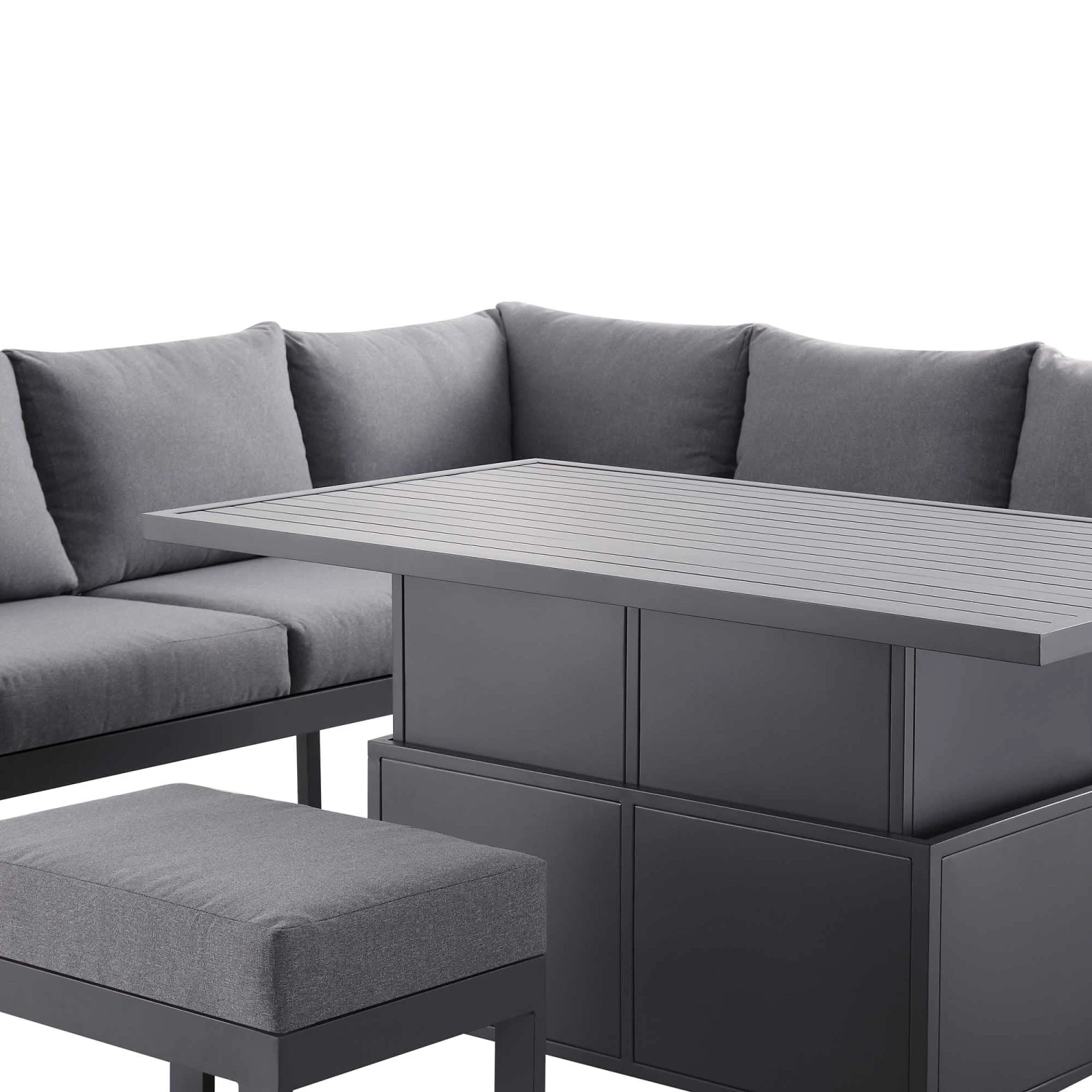 Albany Aluminium Large Corner Casual Dining Set With Rising Table, Grey 11 Albany Aluminium Large Corner Casual Dining Set With Rising Table, Grey - Image 11