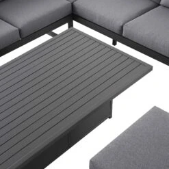 Albany Aluminium Large Corner Casual Dining Set With Rising Table, Grey 25 Albany Aluminium Large Corner Casual Dining Set With Rising Table, Grey -Daals Store OD DINE 1045 GREY detail2