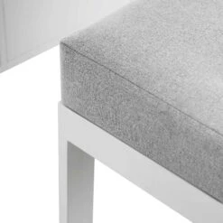 Albany White Aluminium Large Corner Dining Set with Adjustable Rising Table & Grey Cushions -Daals Store OD DINE 1045 WHITE detail4