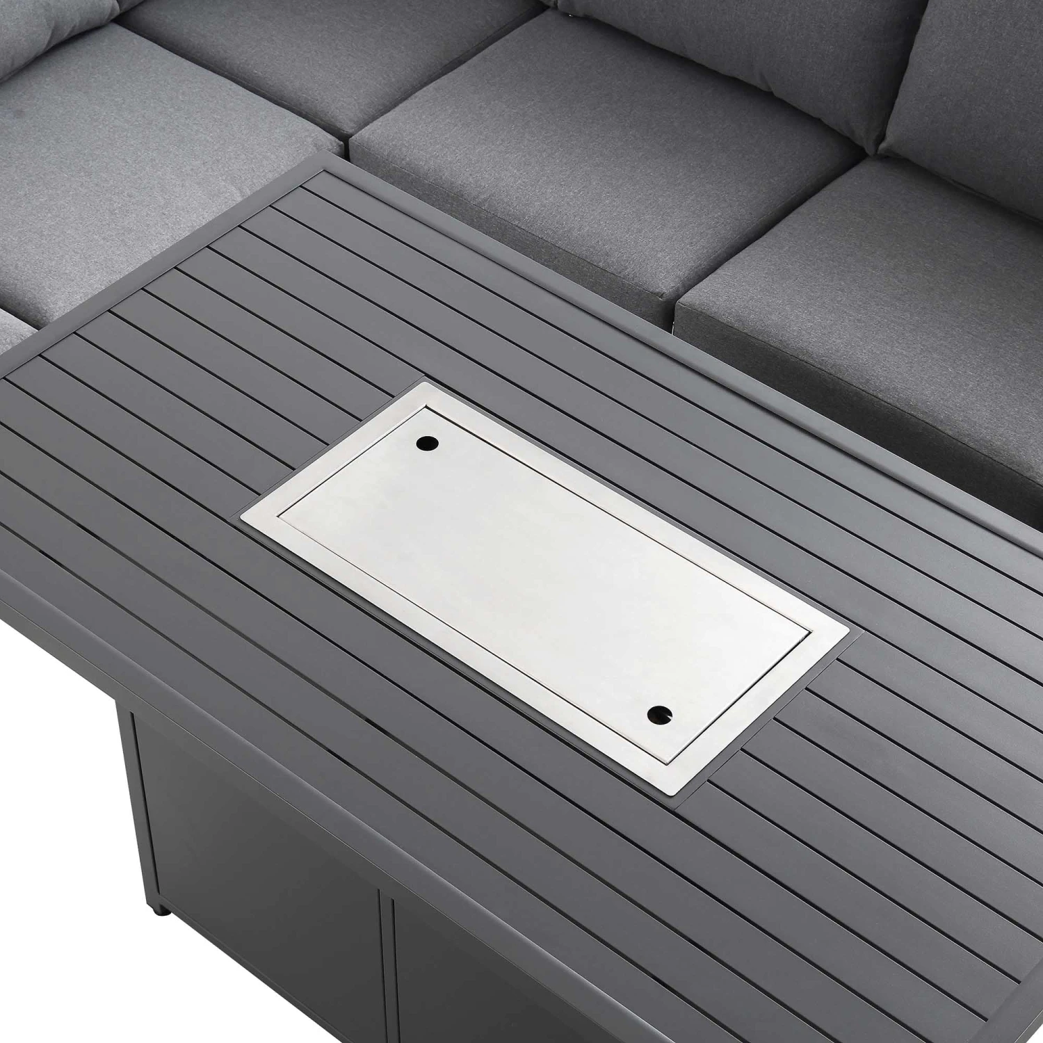 Albany Aluminium Large Corner Casual Dining Set With Firepit Table, Grey 15 Albany Aluminium Large Corner Casual Dining Set With Firepit Table, Grey - Image 15