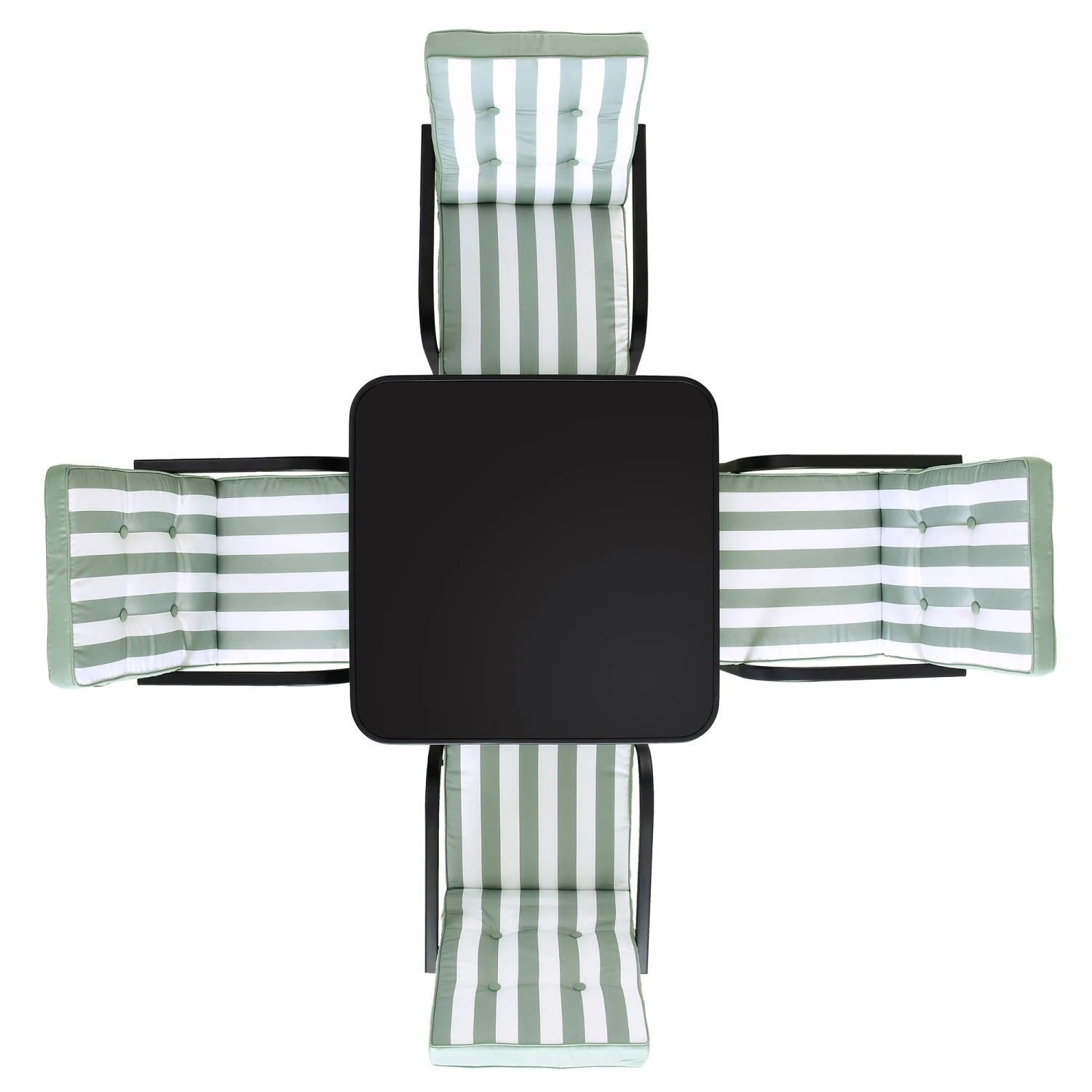 Champneys 4-Seater Steel And Fabric Outdoor Patio Dining Set With Parasol, Sage Green 7 Champneys 4-Seater Steel And Fabric Outdoor Patio Dining Set With Parasol, Sage Green - Image 7