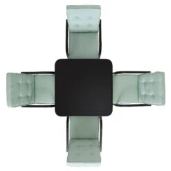 Champneys 4-Seater Steel And Fabric Outdoor Patio Dining Set With Parasol, Sage Green 21 Champneys 4-Seater Steel And Fabric Outdoor Patio Dining Set With Parasol, Sage Green -Daals Store OD DINE 1048 SAGE WB3