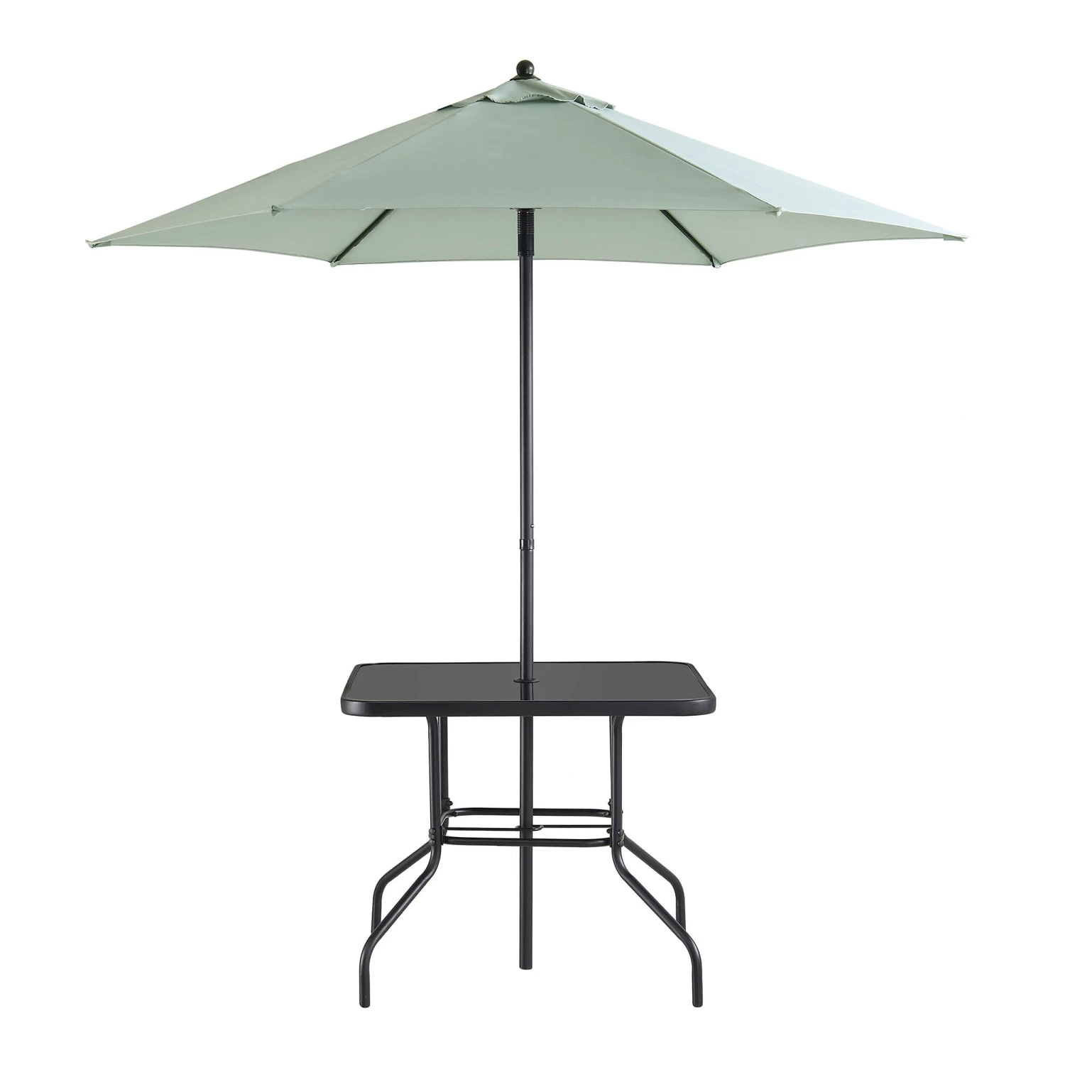 Champneys 4-Seater Steel And Fabric Outdoor Patio Dining Set With Parasol, Sage Green 11 Champneys 4-Seater Steel And Fabric Outdoor Patio Dining Set With Parasol, Sage Green - Image 11