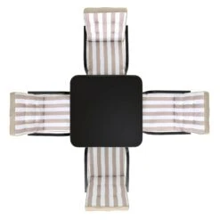 Champneys 4 Seater Steel And Fabric Outdoor Patio Dining Set With Parasol, Taupe 19 Champneys 4 Seater Steel And Fabric Outdoor Patio Dining Set With Parasol, Taupe -Daals Store OD DINE 1048 TAUPE WB2