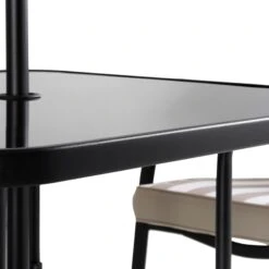 Champneys 4 Seater Steel And Fabric Outdoor Patio Dining Set With Parasol, Taupe 24 Champneys 4 Seater Steel And Fabric Outdoor Patio Dining Set With Parasol, Taupe -Daals Store OD DINE 1048 TAUPE detail1