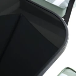 Champneys 6-Seater Steel And Fabric Outdoor Patio Dining Set With Crank Parasol, Sage Green -Daals Store OD DINE 1049 SAGE detail4