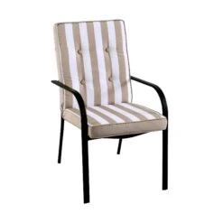 Champneys 6-Seater Steel And Fabric Outdoor Patio Dining Set With Crank Parasol, Taupe 24 Champneys 6-Seater Steel And Fabric Outdoor Patio Dining Set With Crank Parasol, Taupe -Daals Store OD DINE 1049 TAUPE WB7