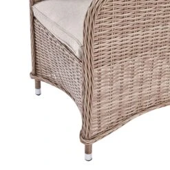 Hampshire 4-Seater Round Wicker Rattan Dining Set in Natural β Weatherproof Garden Furniture with Wood-Effect Table 23 Hampshire 4-Seater Round Wicker Rattan Dining Set in Natural β Weatherproof Garden Furniture with Wood-Effect Table -Daals Store OD DINE 110 NAT SET detail1
