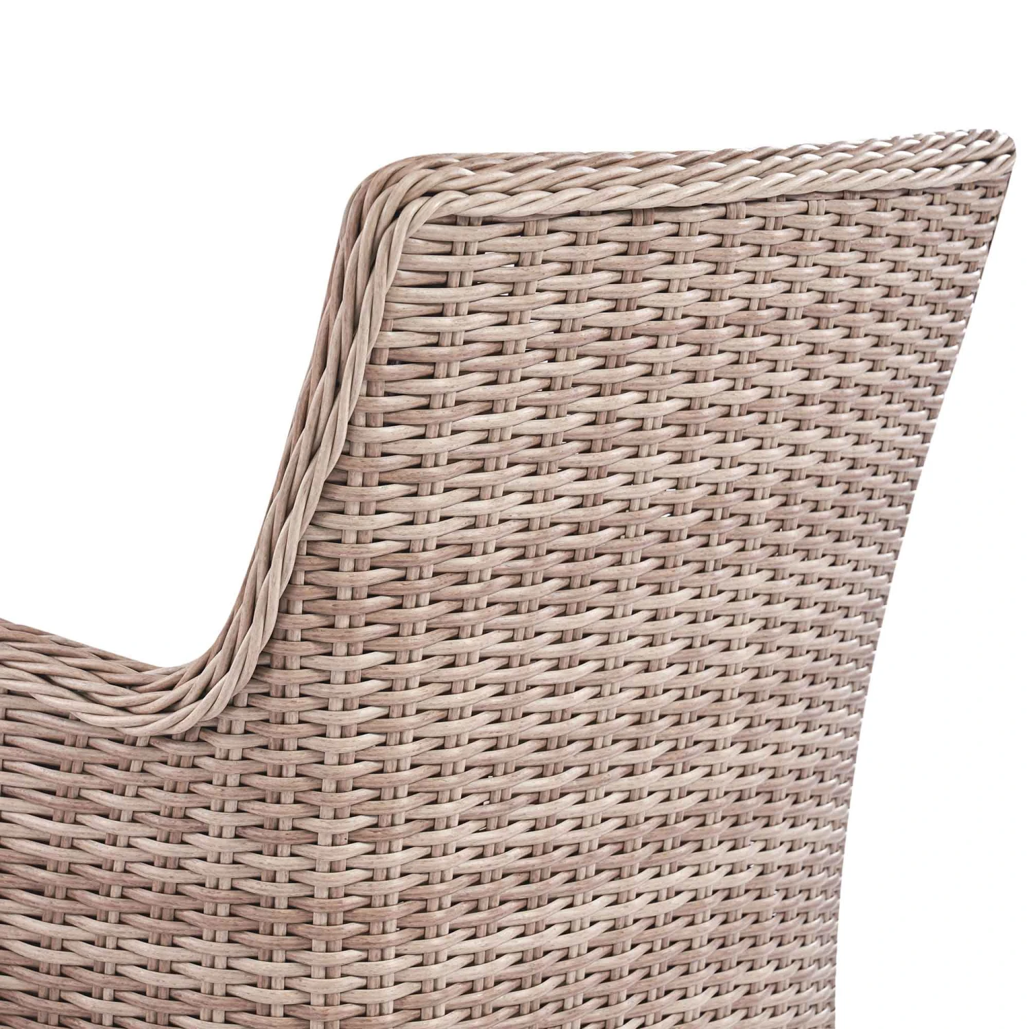 Hampshire 4-Seater Round Wicker Rattan Dining Set in Natural β Weatherproof Garden Furniture with Wood-Effect Table 11 Hampshire 4-Seater Round Wicker Rattan Dining Set in Natural β Weatherproof Garden Furniture with Wood-Effect Table - Image 11