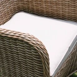 Hampshire 4-Seater Round Wicker Rattan Dining Set in Natural β Weatherproof Garden Furniture with Wood-Effect Table 17 Hampshire 4-Seater Round Wicker Rattan Dining Set in Natural β Weatherproof Garden Furniture with Wood-Effect Table -Daals Store OD DINE 110 NAT SET scene3