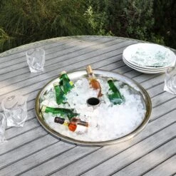 Hampshire 6-Seater Round Wicker Rattan Dining Set With Lazy Susan & Ice Bucket, Desert Sage 23 Hampshire 6-Seater Round Wicker Rattan Dining Set With Lazy Susan & Ice Bucket, Desert Sage -Daals Store OD DINE 135 GREEN SET scene6