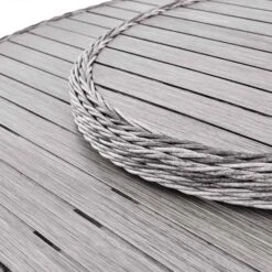 Hampshire 6-Seater Round Wicker Rattan Dining Set With Lazy Susan & Ice Bucket, Light Grey 19 Hampshire 6-Seater Round Wicker Rattan Dining Set With Lazy Susan & Ice Bucket, Light Grey -Daals Store OD DINE 135 LGREY SET detail3