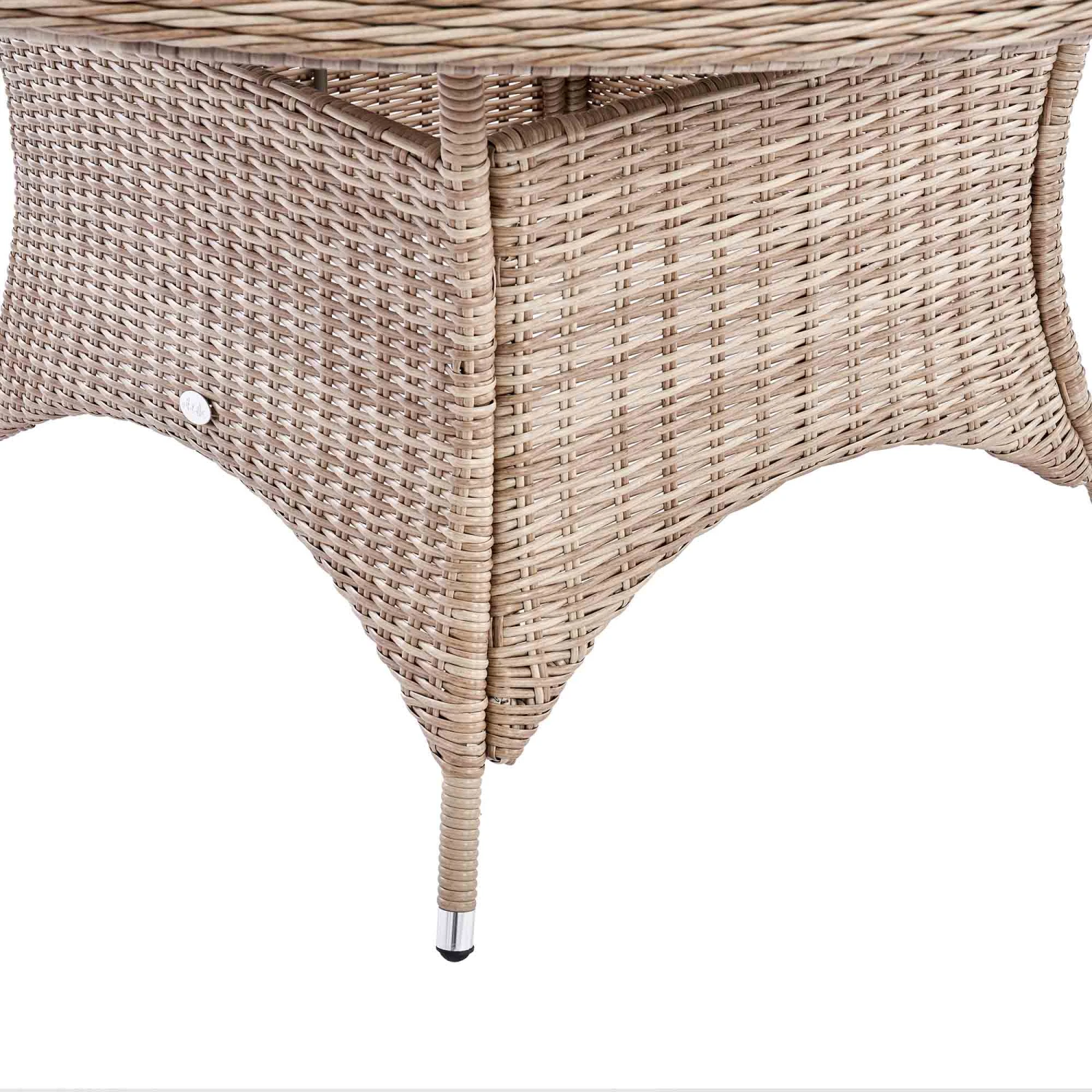 Hampshire 6-Seater Round Wicker Rattan Dining Set With Lazy Susan & Ice Bucket, Natural 14 Hampshire 6-Seater Round Wicker Rattan Dining Set With Lazy Susan & Ice Bucket, Natural - Image 14