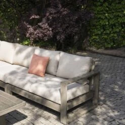 Montrose Aluminium Large Corner Casual Dining Set With Rising Table, Brushed Silver Oak 24 Montrose Aluminium Large Corner Casual Dining Set With Rising Table, Brushed Silver Oak -Daals Store OD DINE 2080 WGREY SET scene5